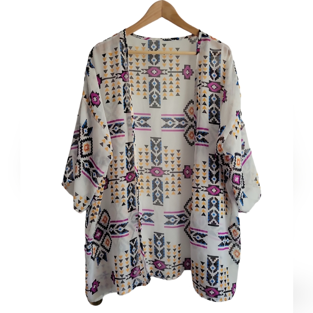 🎉 5 for $25 - Sheer Aztec print cardigan